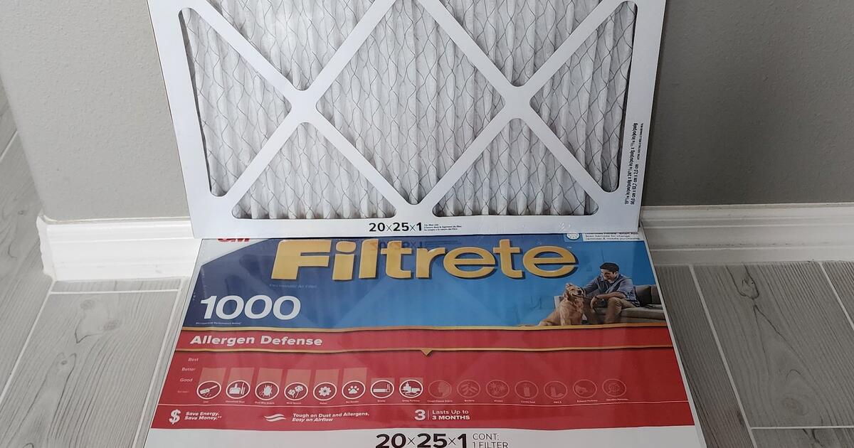 20×25×1 Air Filter Pack Of 4 Air Conditioner Filters for 20 in Ruskin