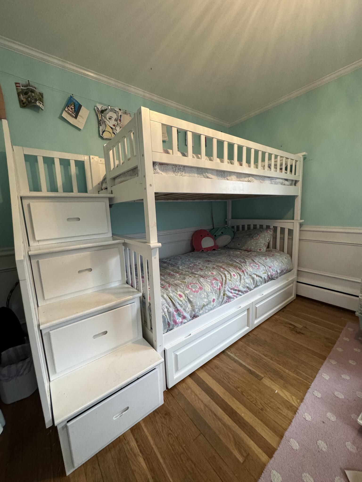 Bedroom furniture (bunk bed, night stand, dresser, book shelf) for $300