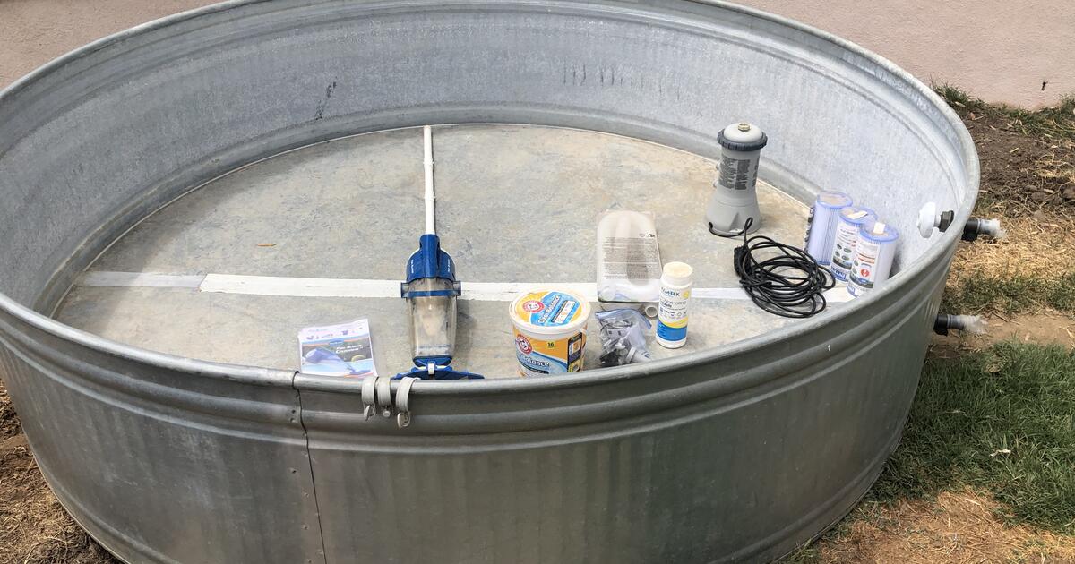 8 ft stock tank pool with accessories for $275 in Ventura, CA | For ...