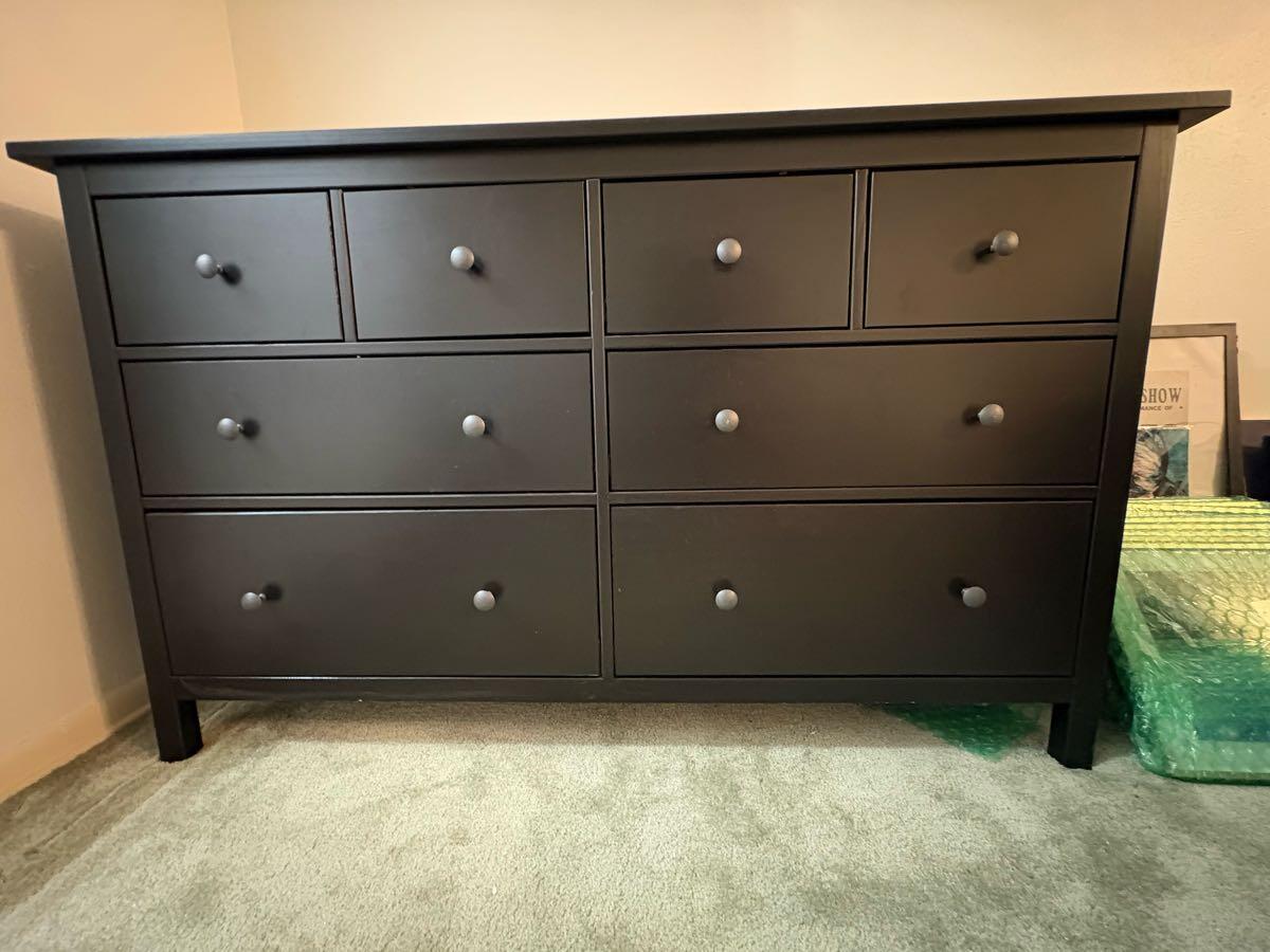 hemnes 8 drawer dresser black brown IKEA 8-Drawer Dresser, Black-Brown For $250 In Fort Worth, TX ikea black brown hemnes