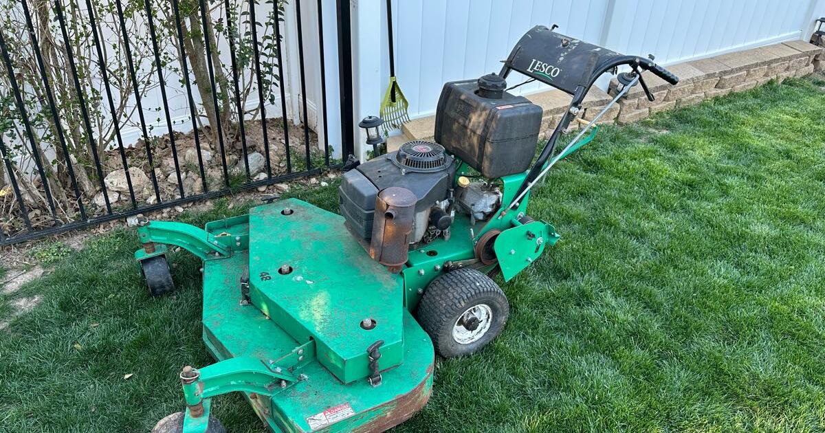 Lesco 48” Walk Behind Commercial Lawn Mower w/ Kawasaki Engine for $500 ...