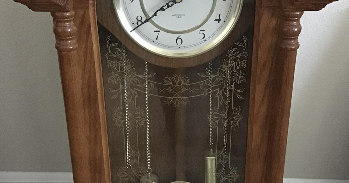 Verichron Quartz Westminister Chime Wood Wall Clock for 35 in Wildwood