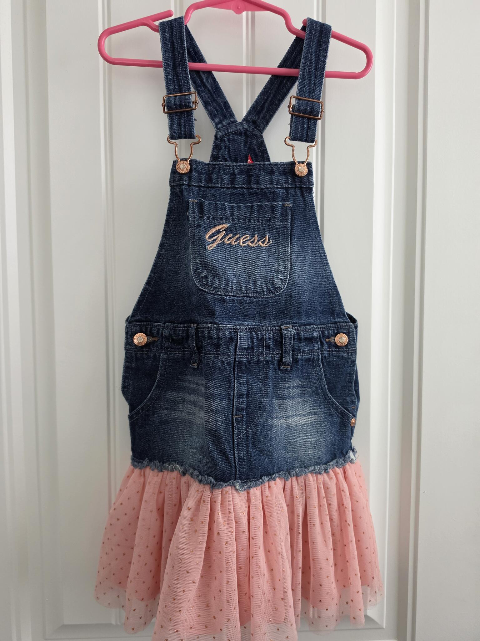 white christmas dresses Zoey Denim Jumper – Be Modest Boutique main image 0