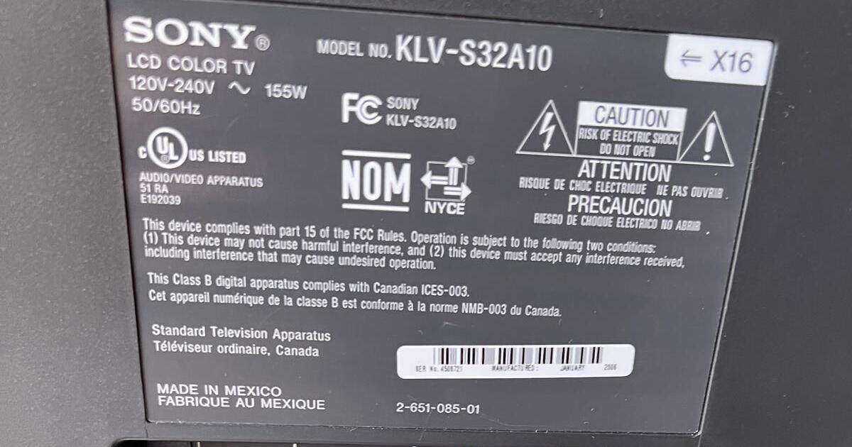 Sony A 1164 481 A (1 865 223 21) B Board for KLV S40A10 Sony A 1164 481 A (1 865 223 21) B Board for KLV S40A10