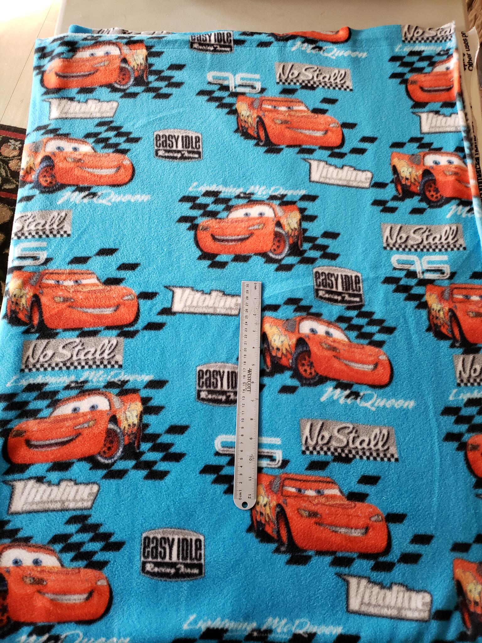 Fabric (2+ yards) "Cars Movie - Lightning McQueen" Disney Pixar Children's Fleece