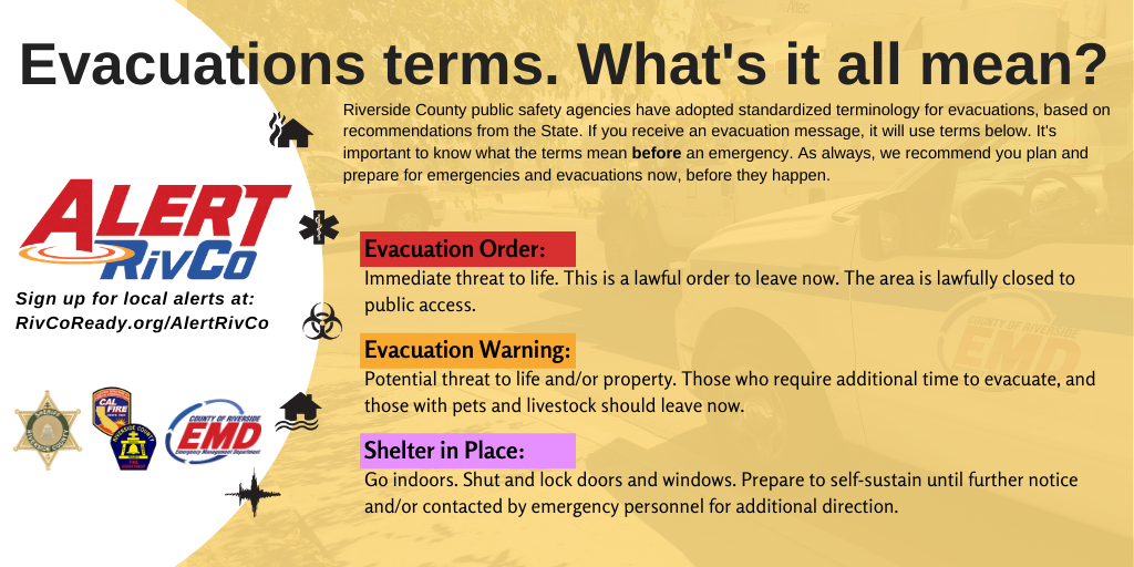 Evacuation Warning issued for areas near the Apple and ElDorado