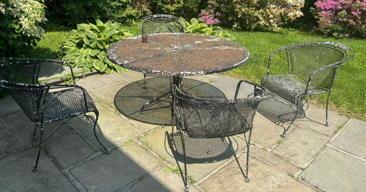 Free wrought iron patio furniture. for Free in Scarsdale, NY For Sale