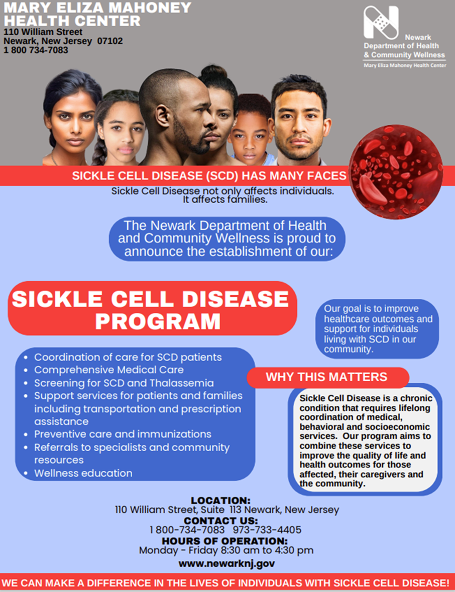 THE CITY OFNEWARK HAS ESTABLISHED A SICKLE CELL DISEASE PRIMARY PROGRAM ...