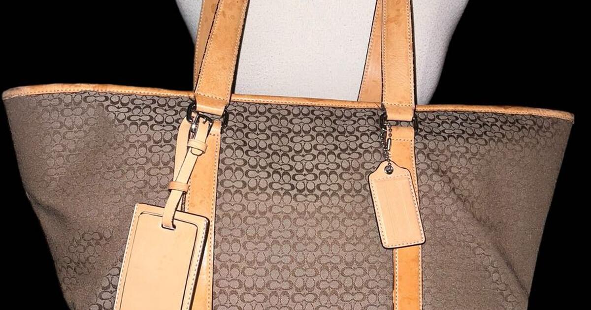 COACH signature C large travel suitcase luggage weekender bag for 75