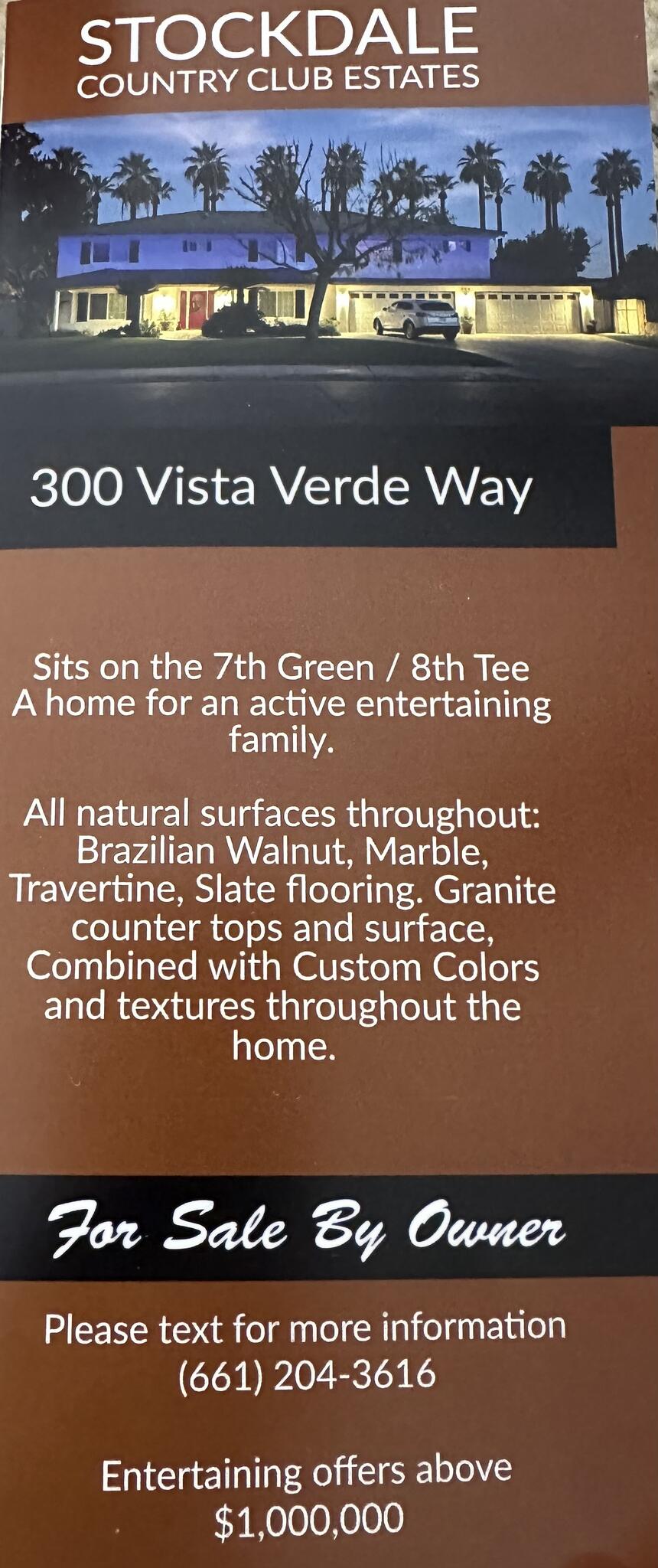 Stockdale Estate Home on Golf Course for 1300000 in Bakersfield, CA