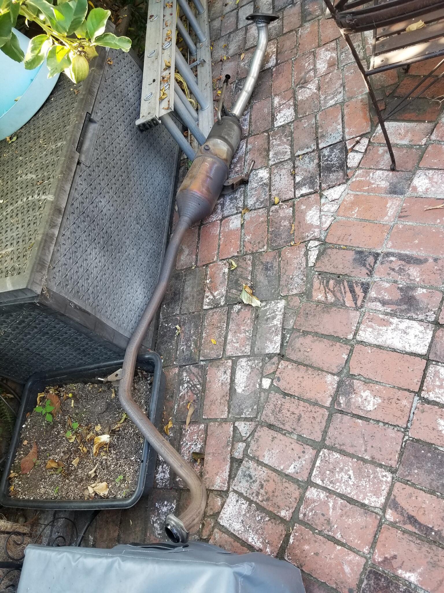 Temporary Straight Pipe for 2010 Toyota Prius Stolen Catalytic