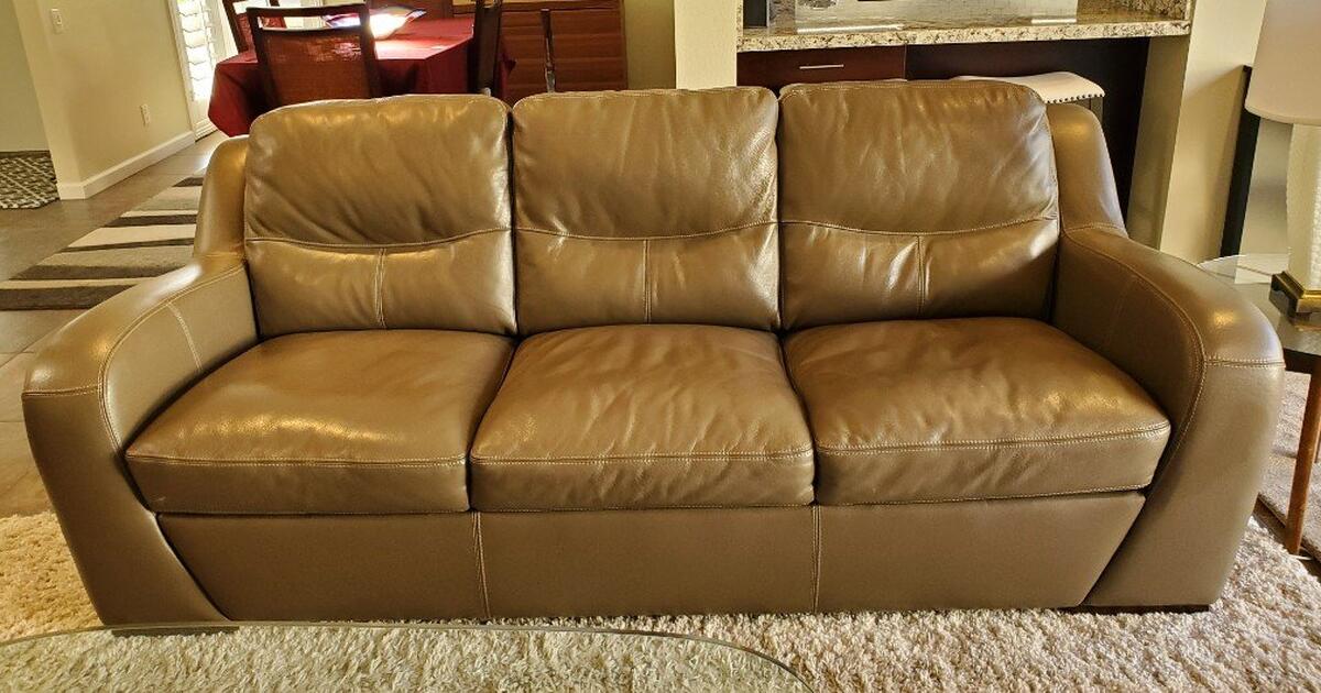 Leather Sofa (real, not bonded leather) for 200 in Palm Springs, CA For Sale & Free — Nextdoor