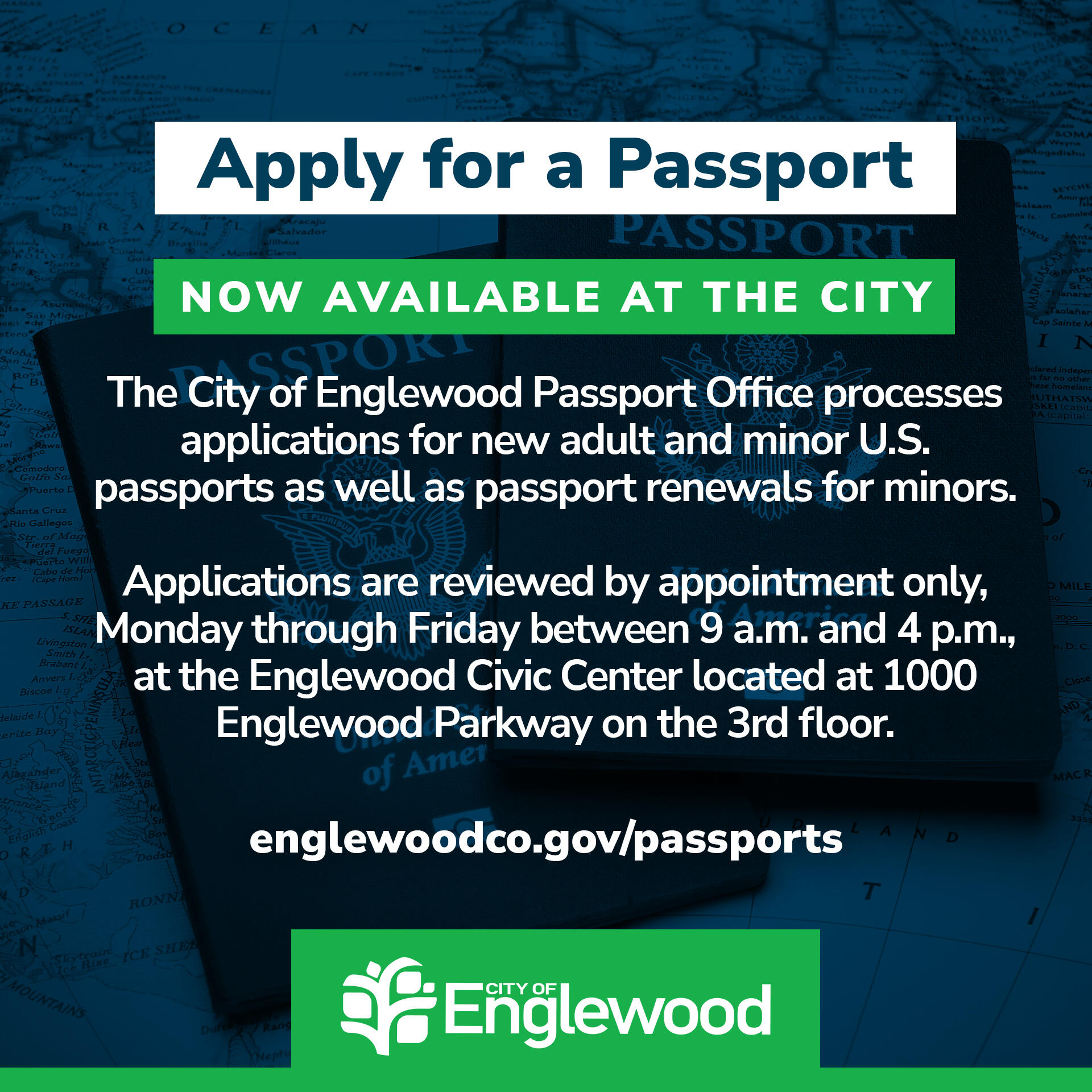 Passport Appointments are Now Available (City of Englewood) — Nextdoor