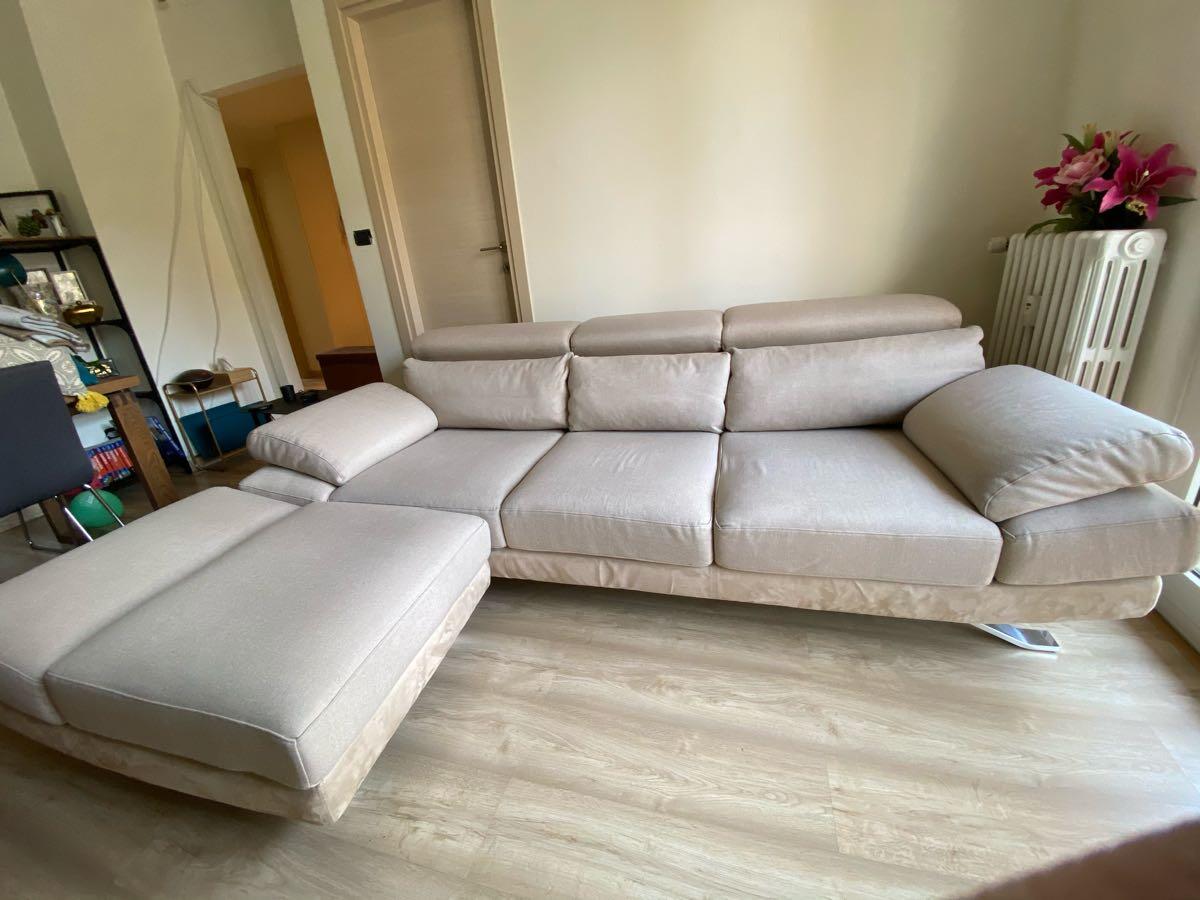 Divano Poltrone Sofà GIMIGLIANO Angolare Beige Mesi Di Vita! Per