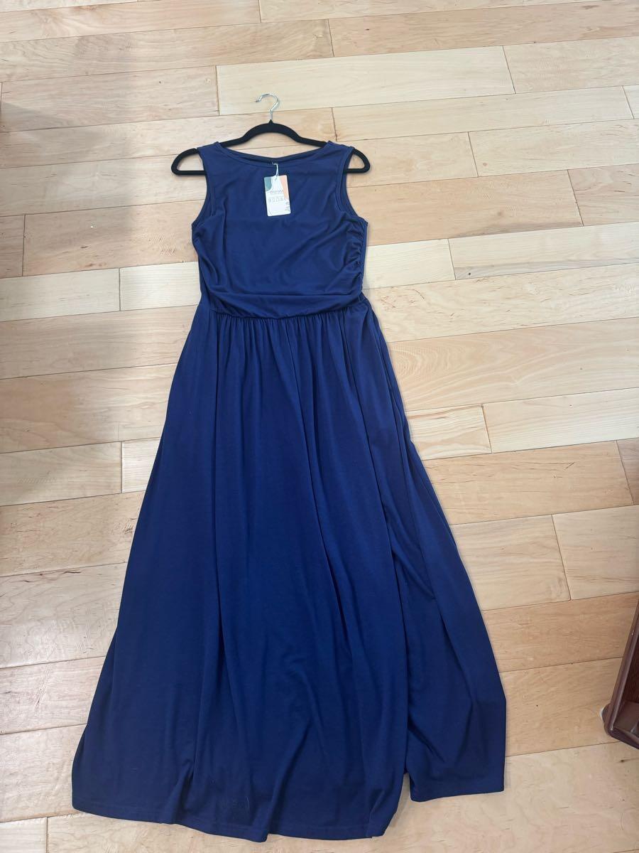 plus blue abstract print chiffon ruched drape midi dress Cyra Plunge Chiffon Midi Dress - Blue Floral Print
