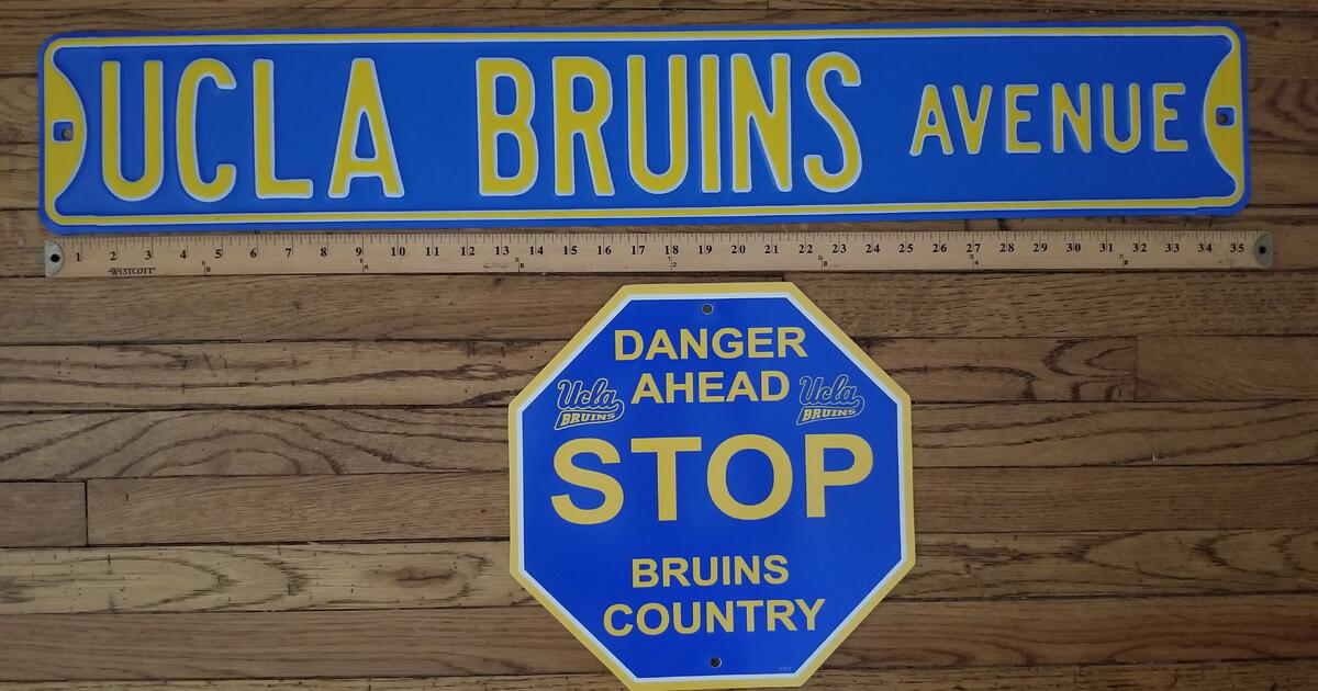 Ucla Bridge Sign UCLA Bruins Avenue Street Sign + Stop Sign for $25 in Los Angeles, CA ...