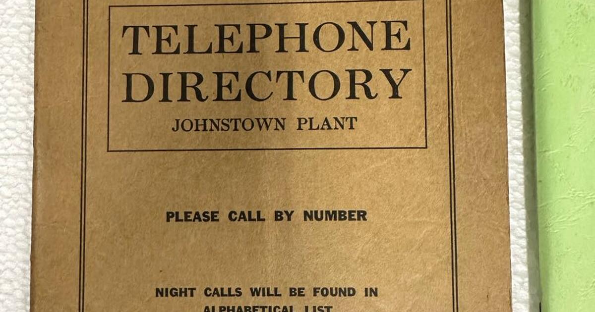 Bethlehem Steel Telephone Directory 1942 for Free in Johnstown, PA