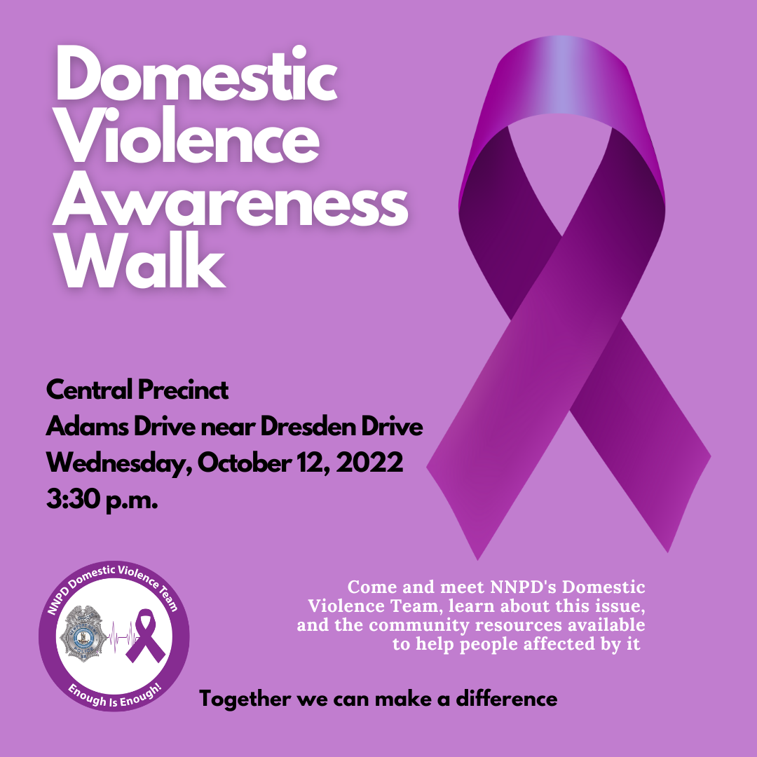 Domestic Violence Awareness Walk. (Newport News Police Department ...