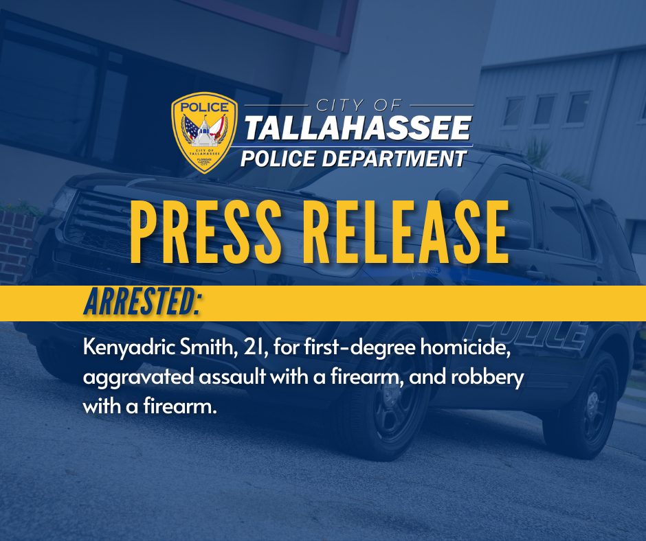 Tallahassee Police Make Arrest in Homicide Case (Tallahassee Police ...