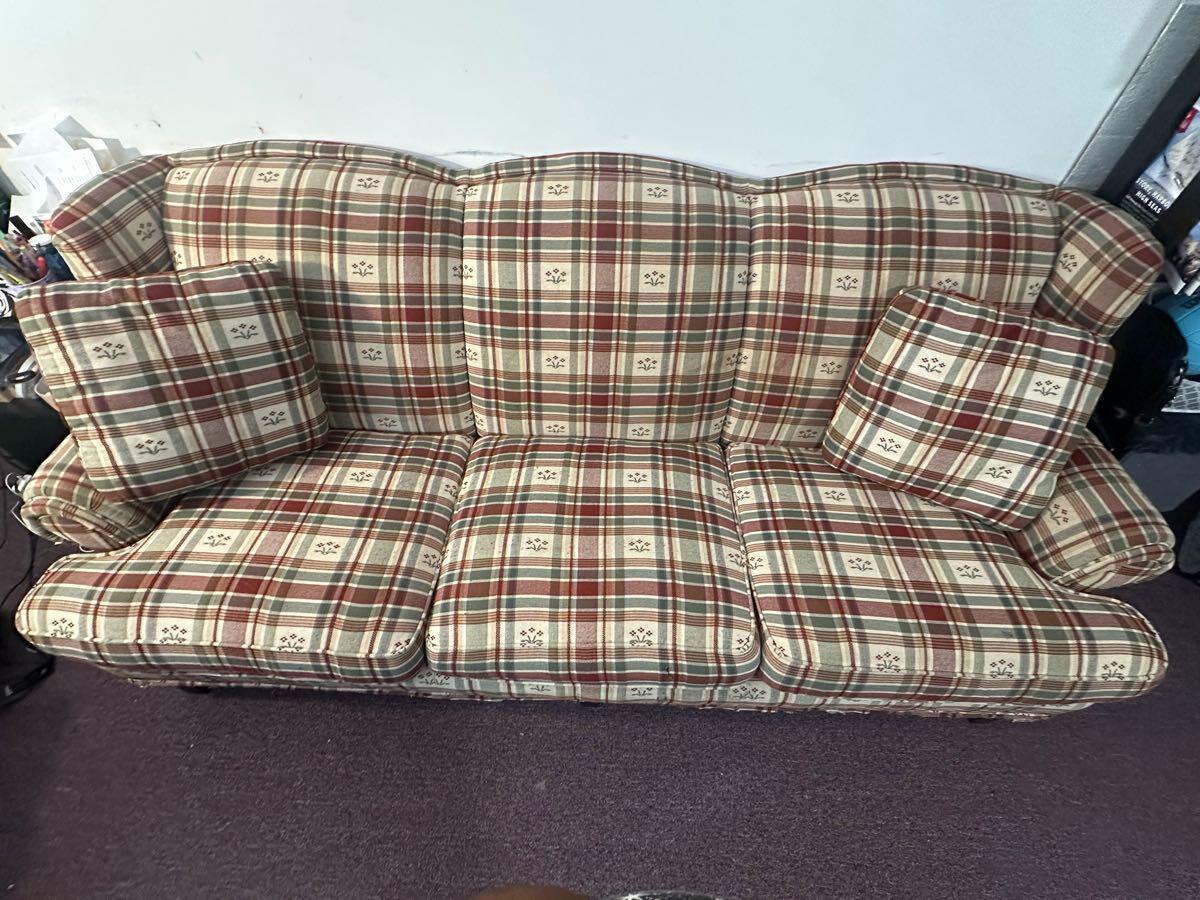 Classic Plaid Sofa-Clayton Marcus For Free In Framingham, MA | For