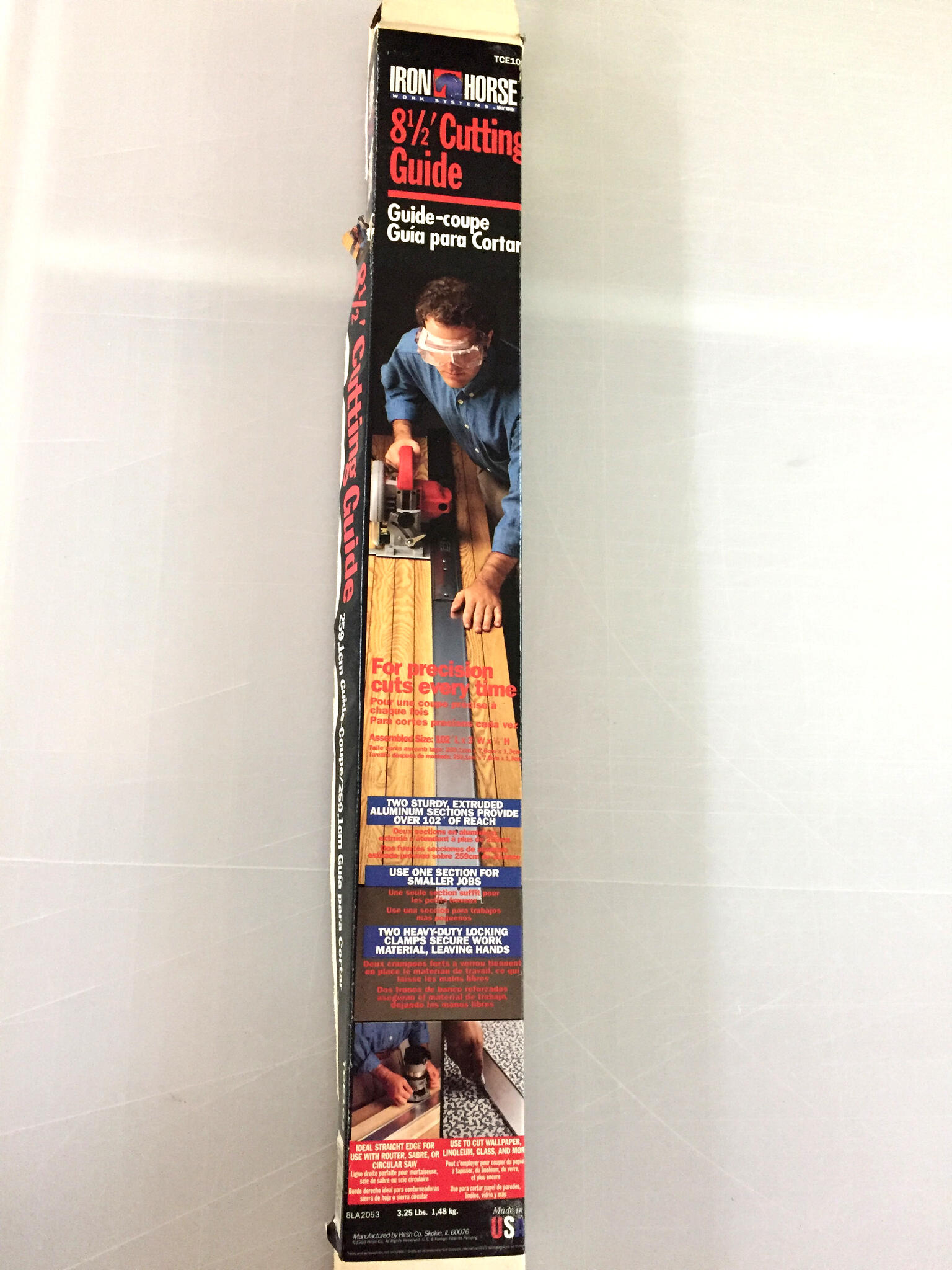 8 1/2 foot straight edge for use with router saber or circular saw cutting guide for 70 in