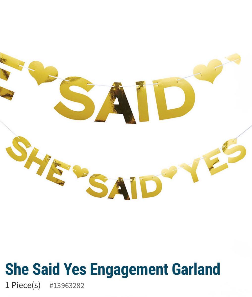 NEW She Said Yes Engagement Garland