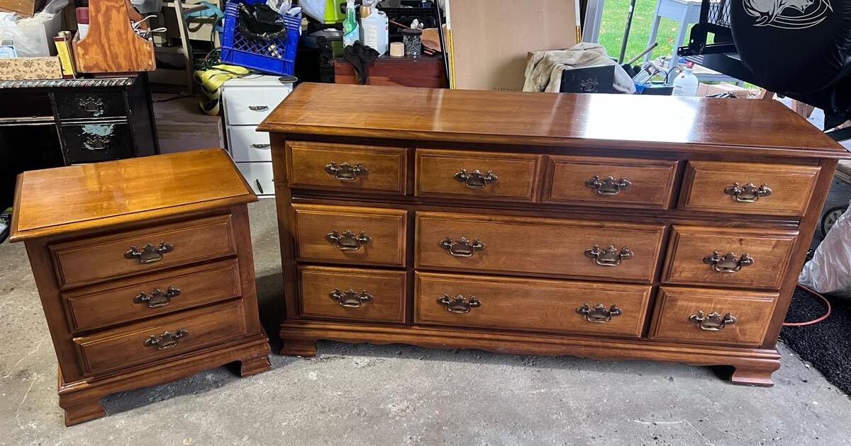 Young Hinkle solid wood triple dresser and nightstand for 220 in