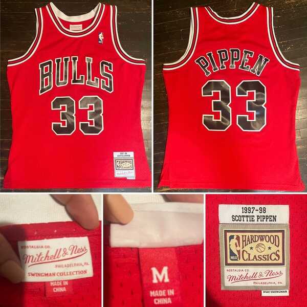 Men's Mitchell & Ness Chicago Bulls NBA Scottie Pippen Swingman