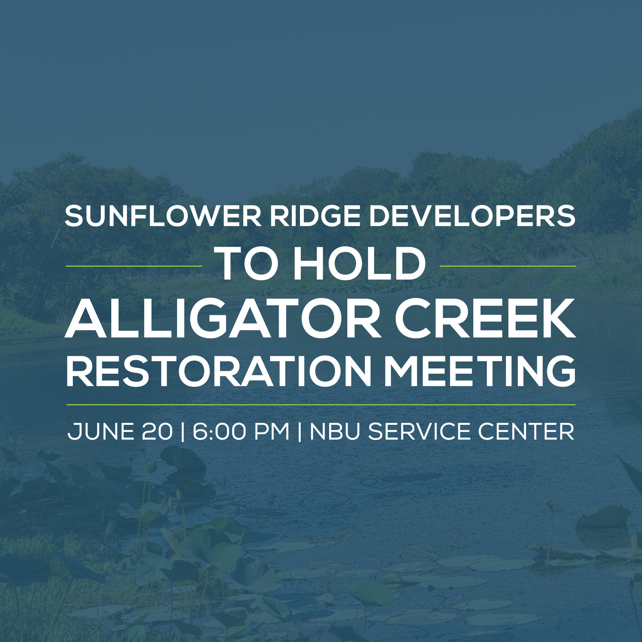 Sunflower Ridge Developers are holding a meeting with residents to