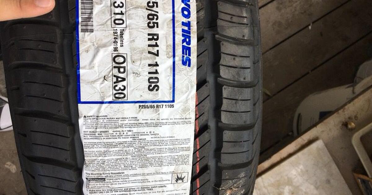 Toyota Open Country Factory tire R17 for 50 in Laguna Niguel, CA For Sale & Free — Nextdoor