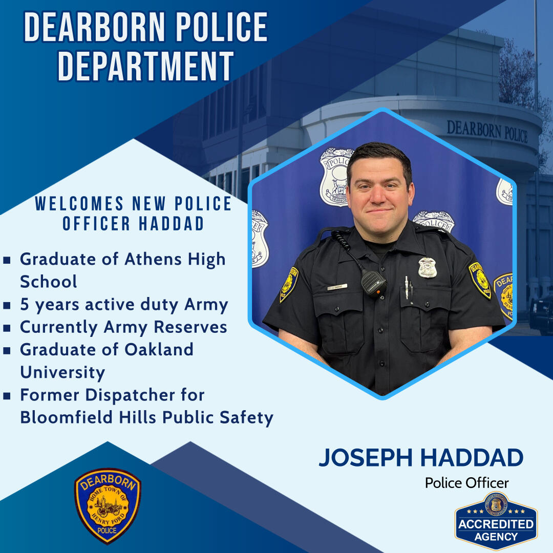 Dearborn Police Department welcomes five new Police Officers; (Dearborn ...