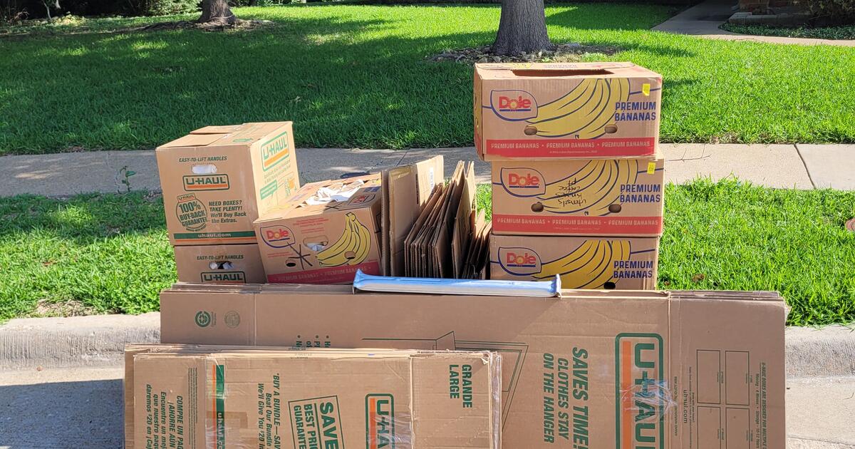 Wardrobe Boxes (with metal bars), Moving Boxes, and packing paper (Free