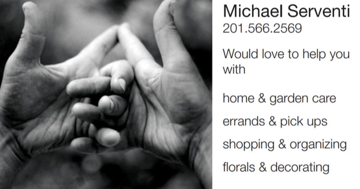 Errands house cleaning garden work driving food prep house