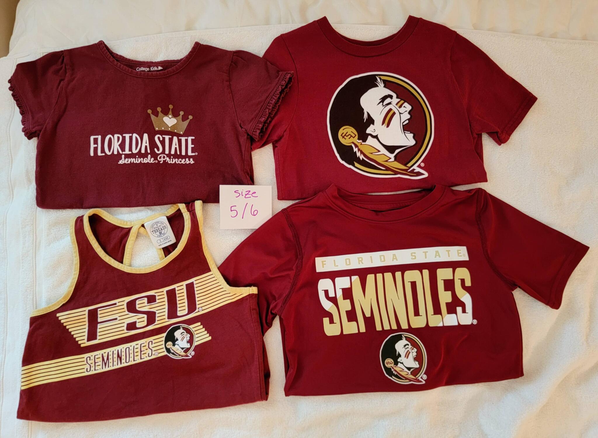 FSU toddler clothes various sizes and prices for 5 in Tallahassee