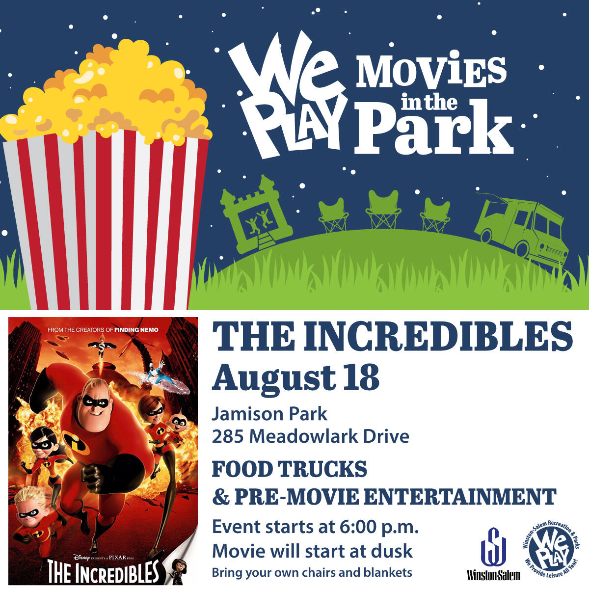 Weplay Movies In The Park Wraps Up Aug. 18 With “the Incredibles” (city 