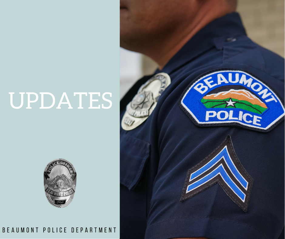 PD Update 9 4 2018 Beaumont Police Department Nextdoor