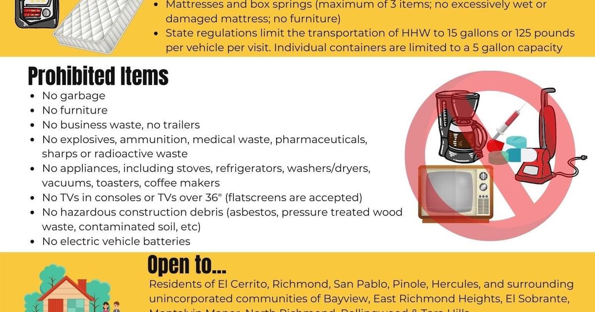 West Contra Costa County Household Hazardous Waste Collection Event