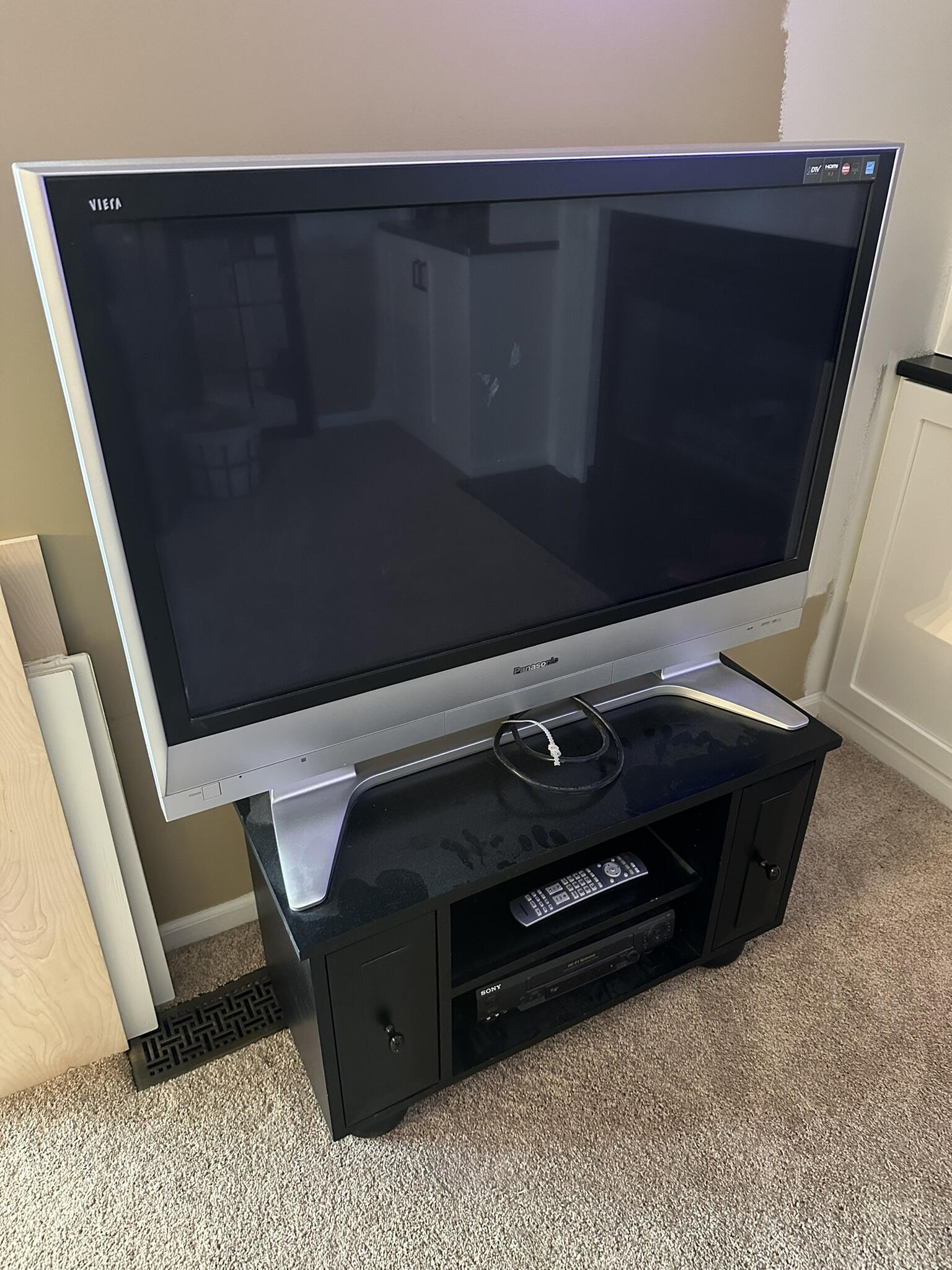 Panasonic TH42PX60U plasma TV with stand and base for Free in