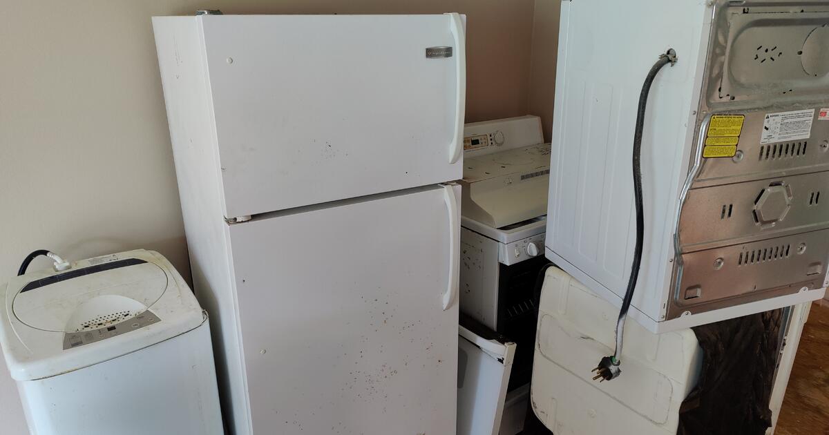 Free Refrigerator, Gas Stove, Dishwasher, stackable washer and dryer