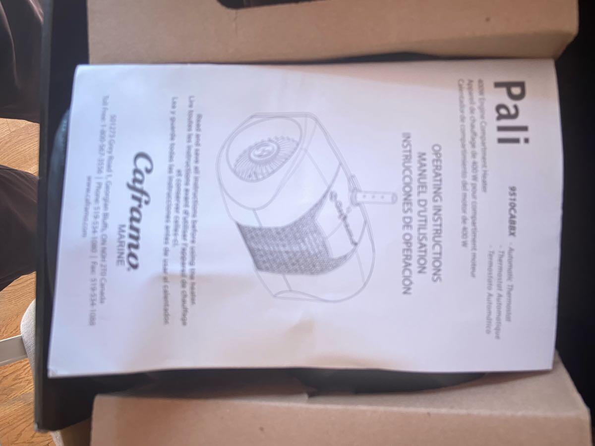 Caframo Pali 9510 Engine Compartment Heater For $200 In Cumming, GA | For  Sale u0026 Free — Nextdoor