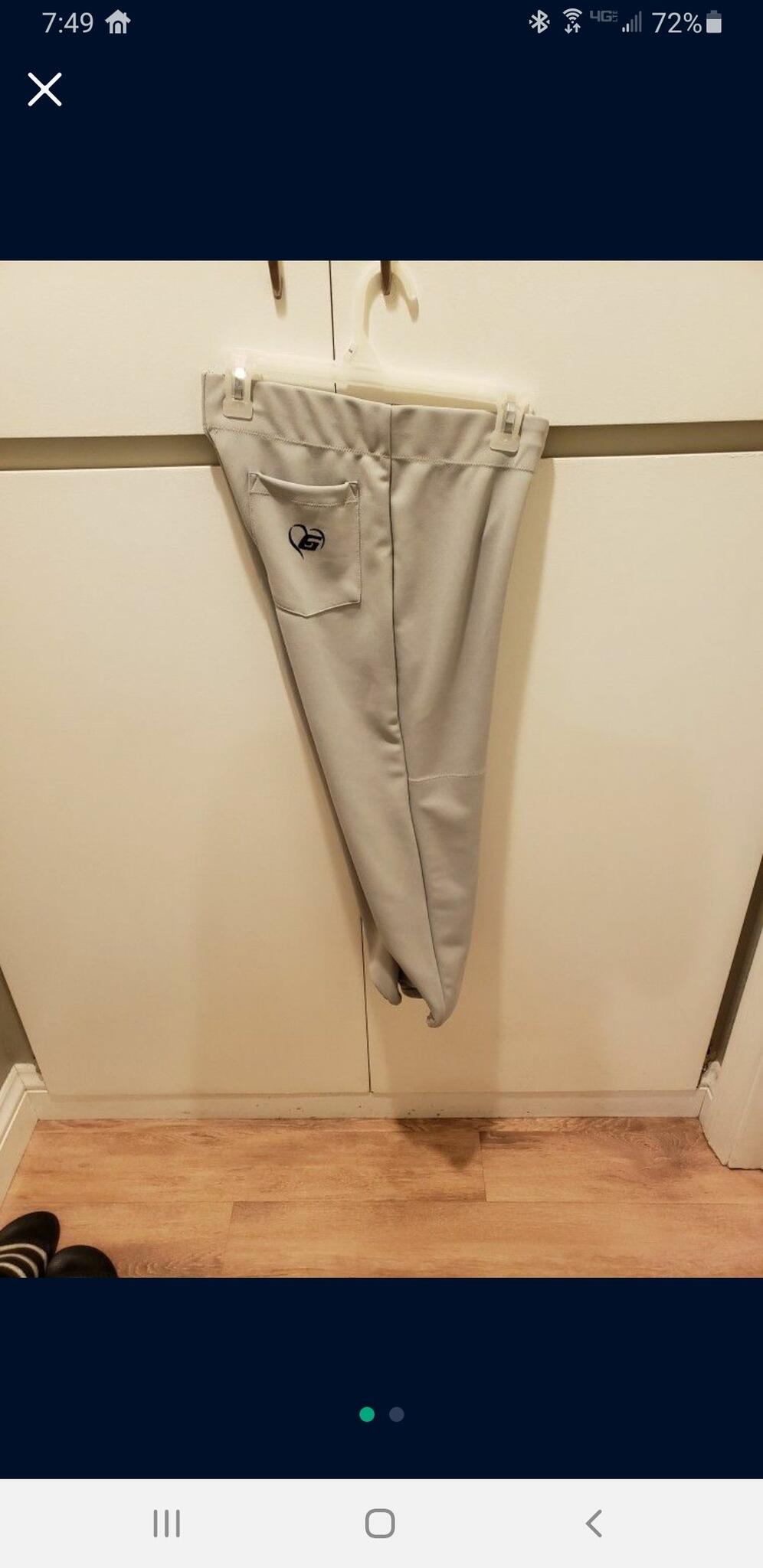 The Gluv Game pants grey with navy stripe plus 2 pairs of grey Gluv Socks  Size Small  SidelineSwap