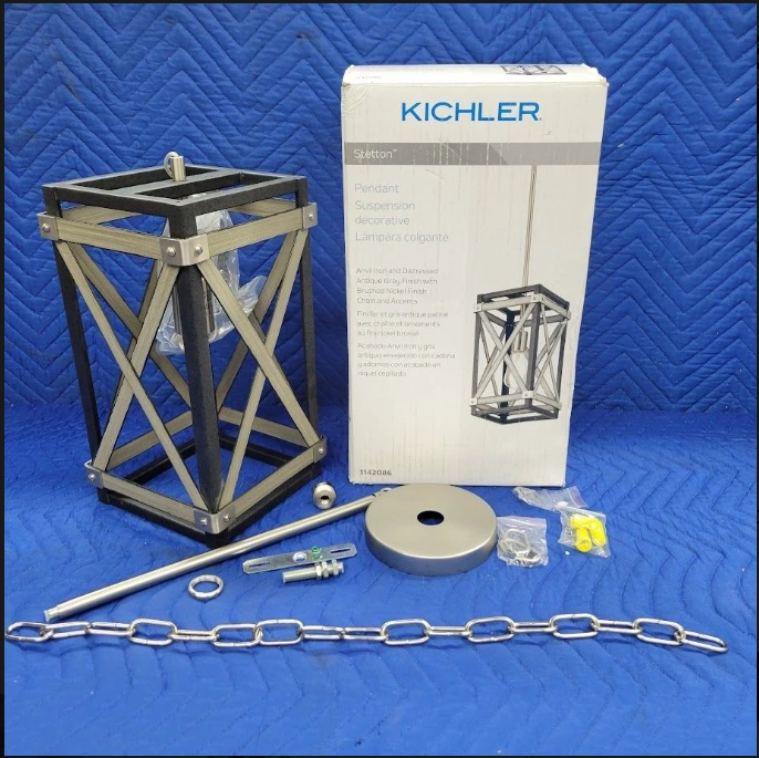 Kichler Stetton Anvil Iron Distressed Antique Grey Farmhouse