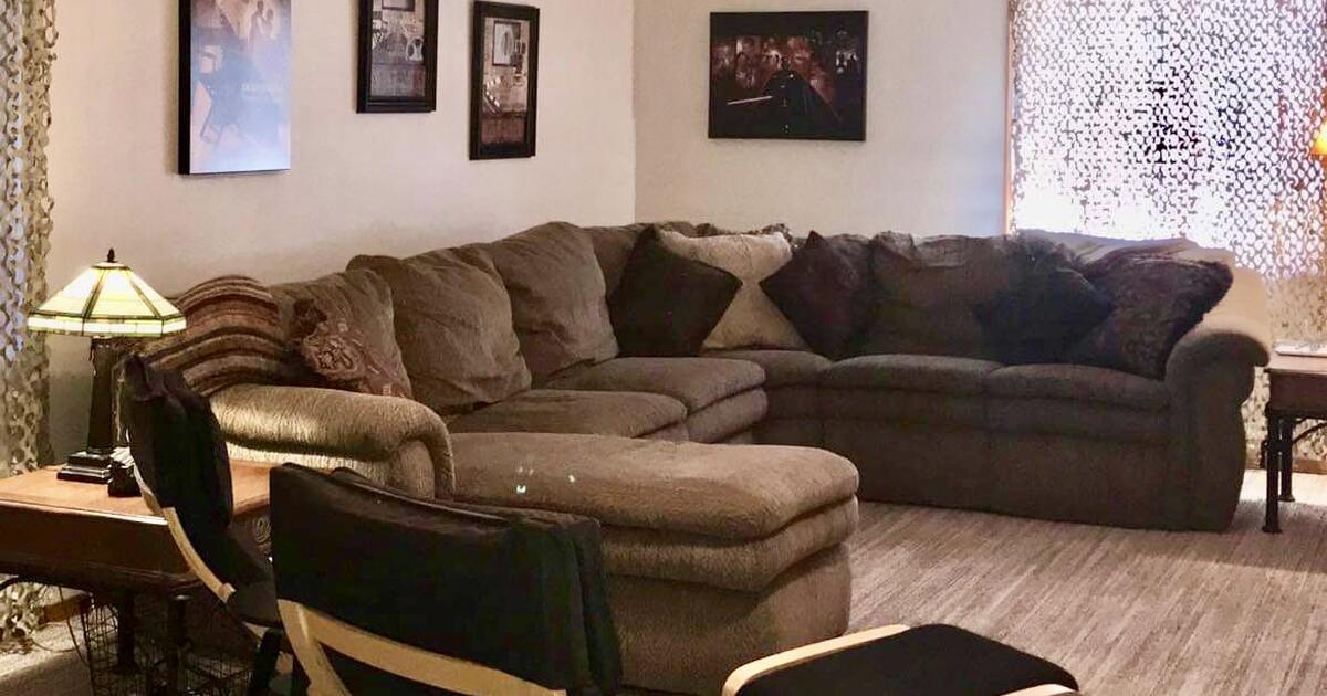 Lazy Boy Couch with chaise, recliner, full size pull out bed for 150 in Monument, CO For Sale