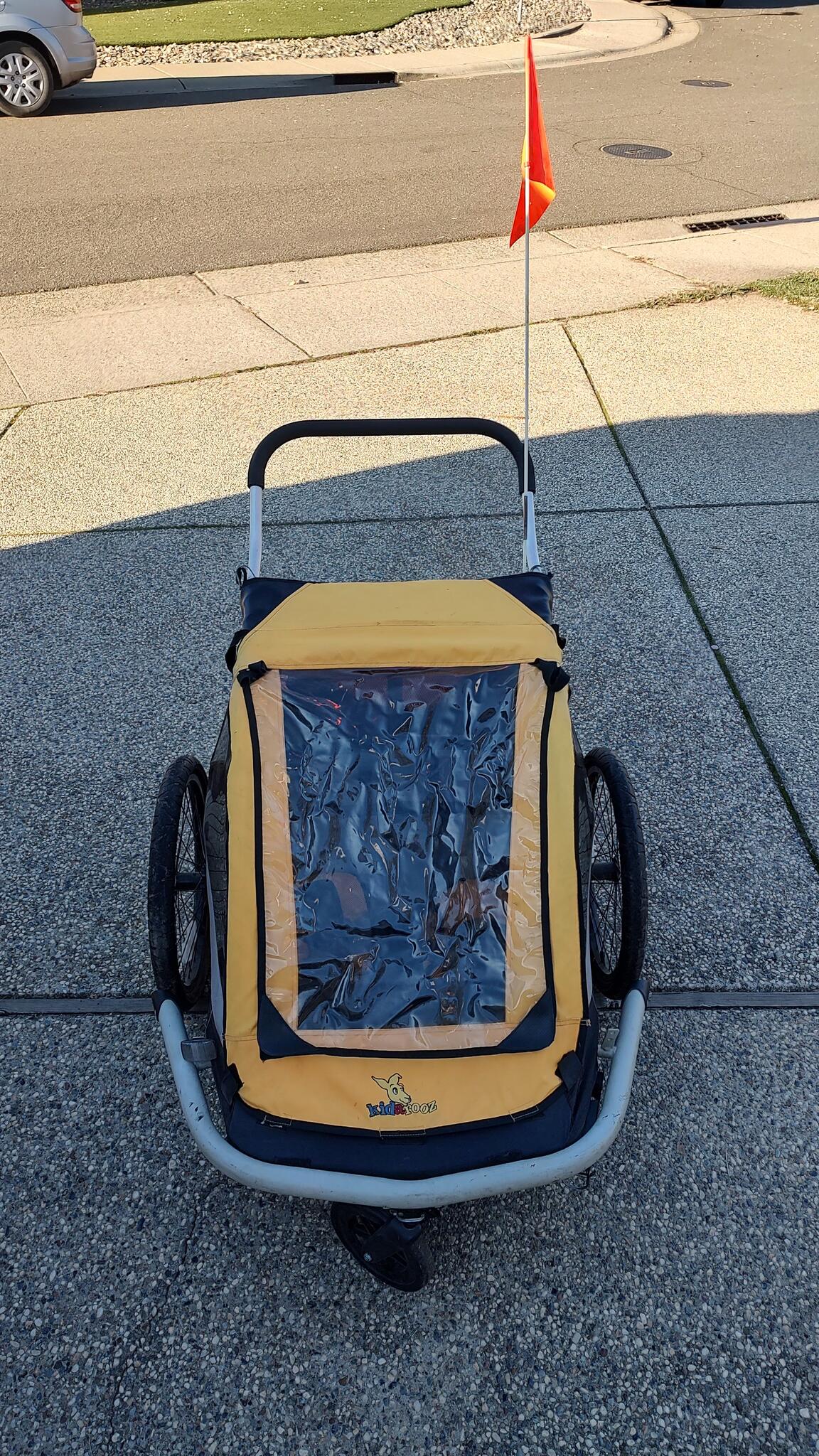 Kidarooz double 2024 bike trailer