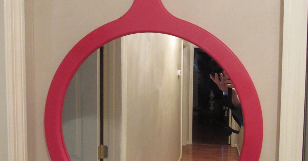 Ikea big wall red frame big wall mirror discounted for 4 in Issaquah