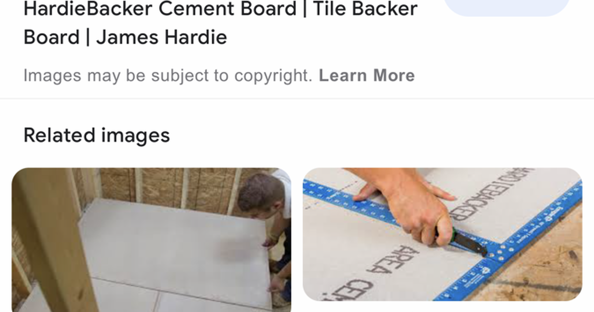 Need a small amount of Hardibacker Board about half a sheet in