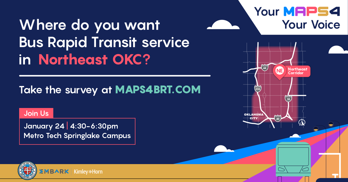 Where do you want to see BRT service in Northeast OKC? (City of