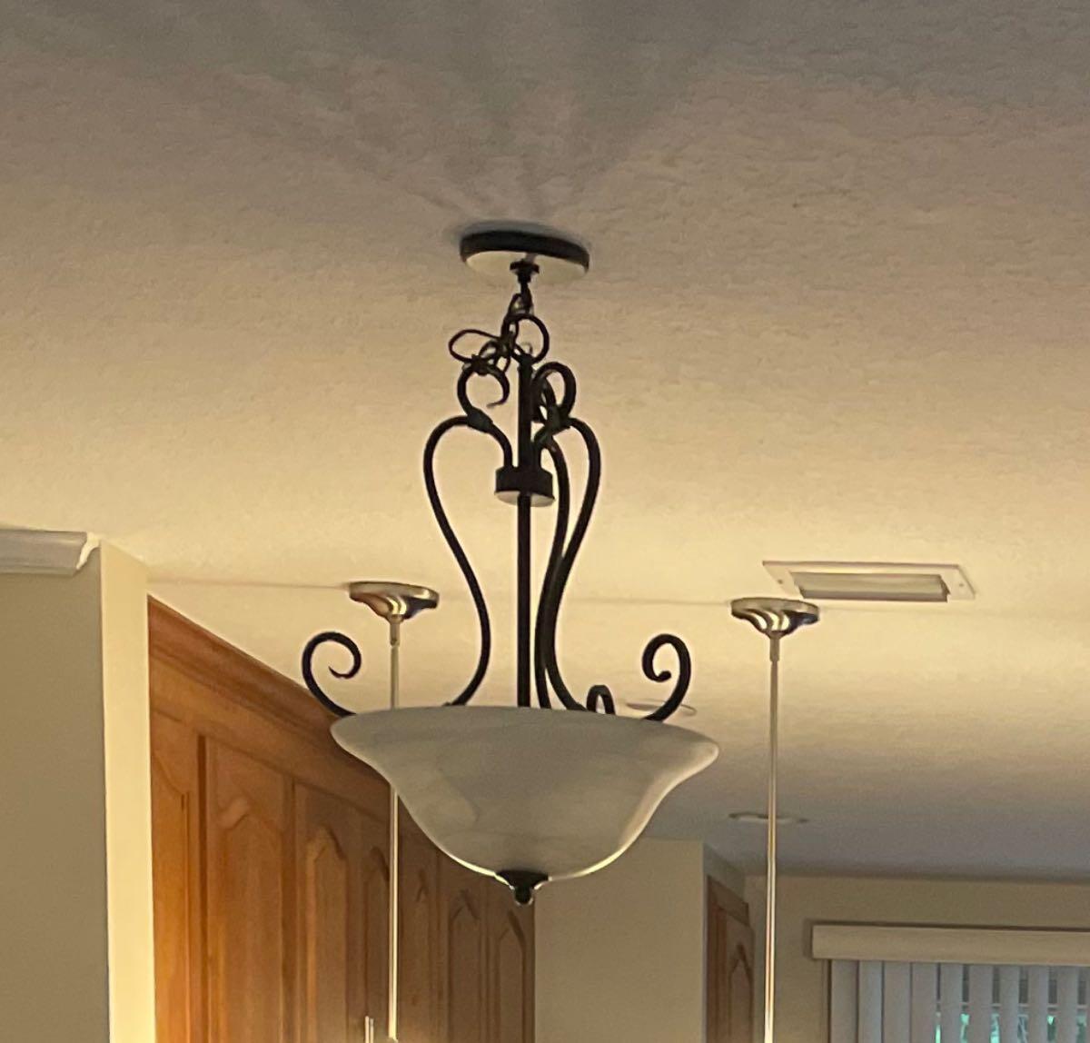 Free light fixture, works just fine, just wanted something newer. for ...
