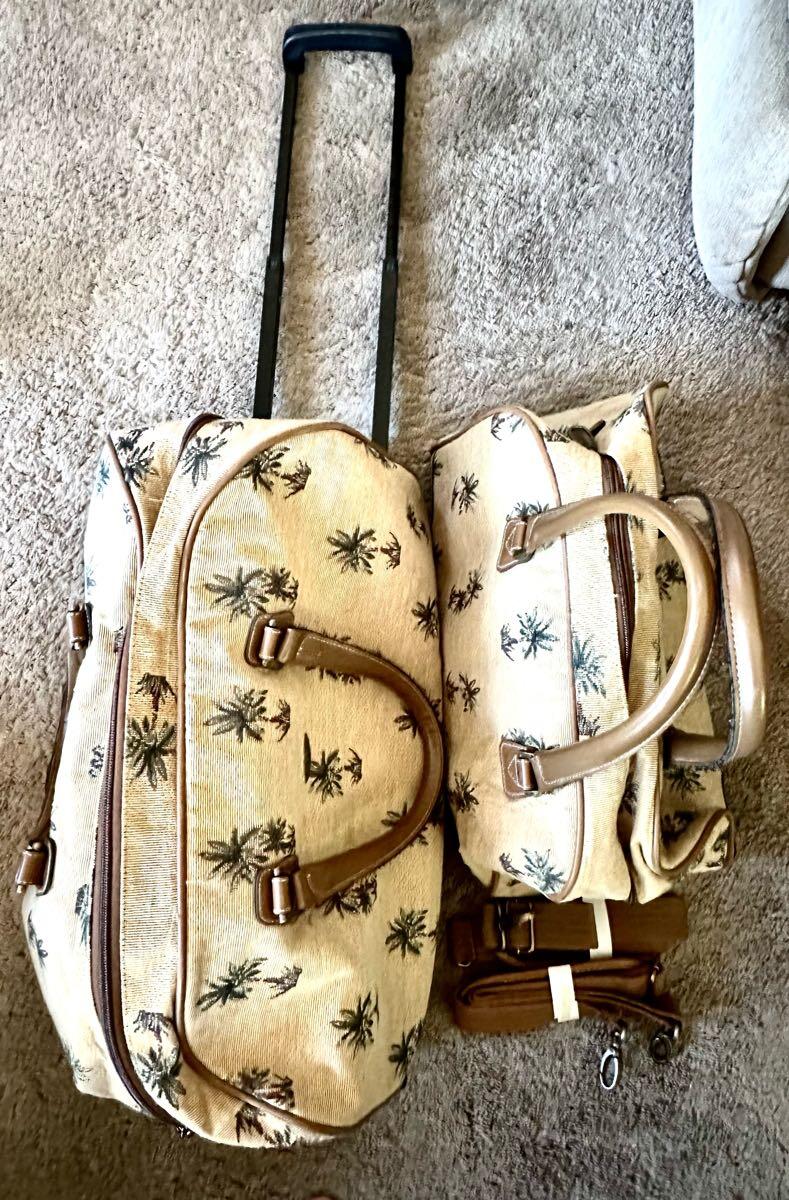 USED Set Of Diane Von Furstenberg Vintage Palm Tree Duffel Bag & Weekend Bag  For $75 In Eagan, MN