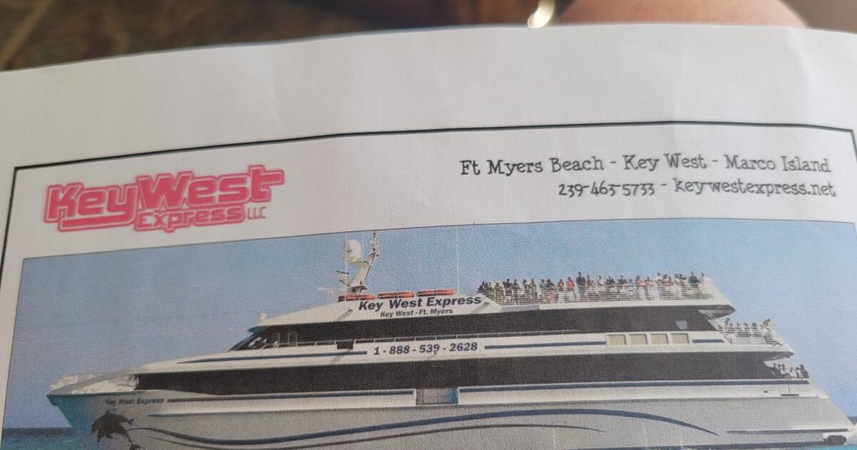 Key West Express Travel Voucher for 65 in Punta Gorda, FL For Sale